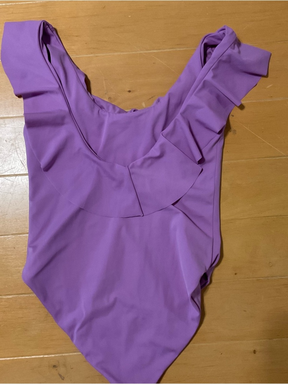 Target Purple Ruffled One-Piece Swimsuit - Picture 3 of 3